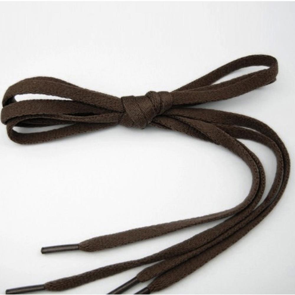 Cordones planos de poliéster, 6 colores, 110 cm, para zapatillas deportivas, para hombre y mujer, , 1 par: brown