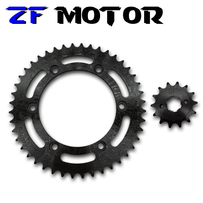 Para Honda CBR250 MC14 MC17 VTF VT250 engranaje delantero de la motocicleta y piñón trasero geartransmission negro cadena 520: Front and Rear