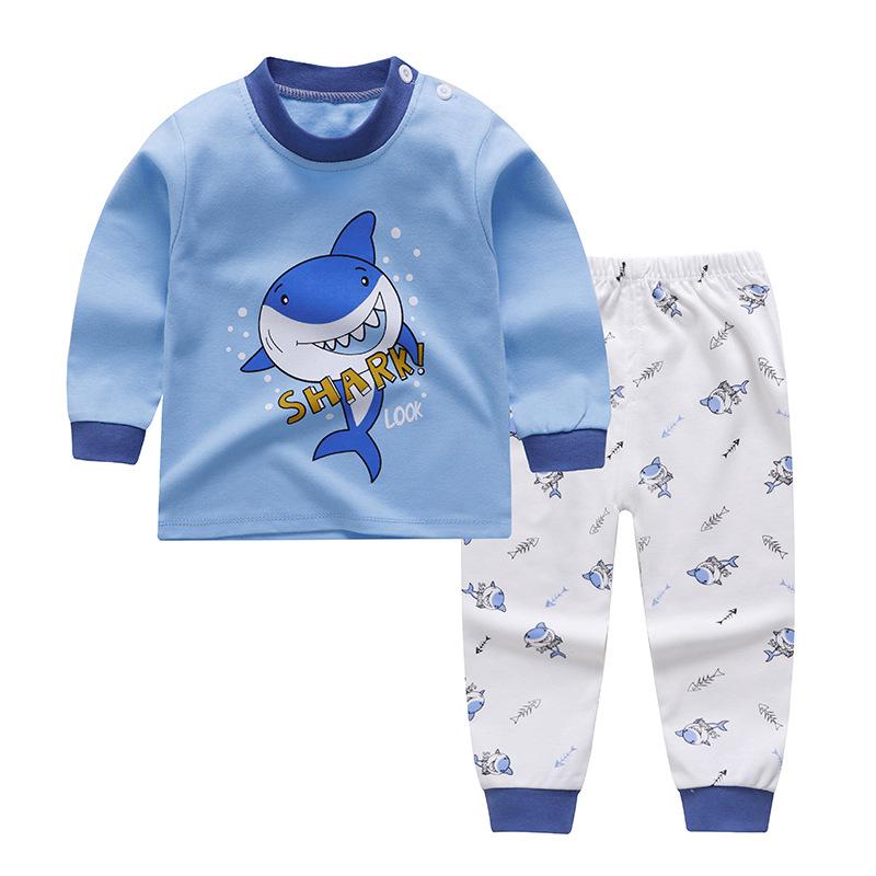 enfants vêtements pour garçons et filles coton Pyjamas printemps sous-vêtements de bébé vêtements bambin Pyjamas pyjama pour garçons Pyjamas: Argent / 4t