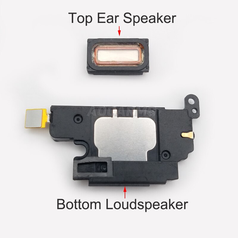 Aocarmo Top Oor Speaker Met Sticker Bodem Luidspreker Flex Kabel Voor Huawei Voor Google Nexus 6 P Vervanging