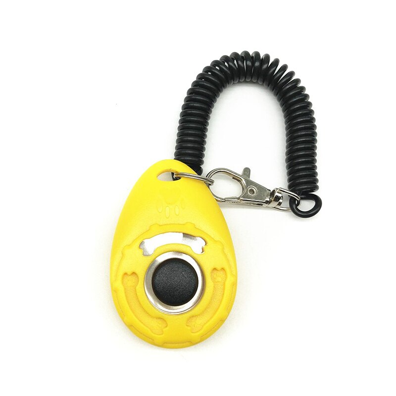 Hondenklikkerspeelgoed, huisdiertraining clickers, gehoorzaamheidstraining hondentrainer, duurzaam,  p7- ding: Geel