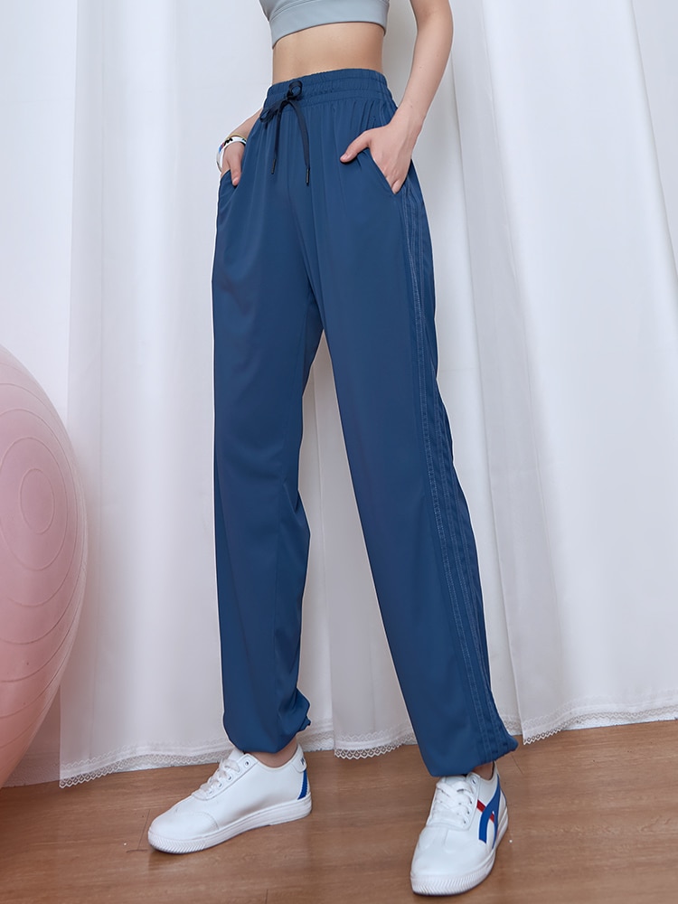 Sport hosen frauen sommer dünne abschnitt schnell trocknend casual hosen lose strahl füße waren dünne lauf yoga fitness hosen
