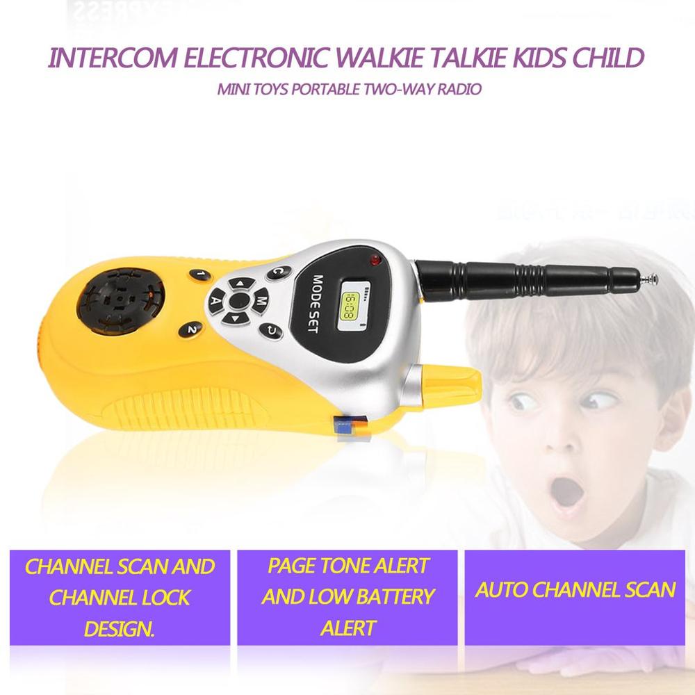 2 pièces/lot Interphone enfants électronique talkie-walkie enfant Mini portable deux voies Radio Interphone