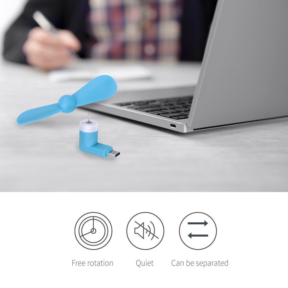 USB-C Cute Portable Flexible Mini Type C Fan Bendable removable Type-C Gadgets Low power for Powerbank Phone for Samsung Laptop