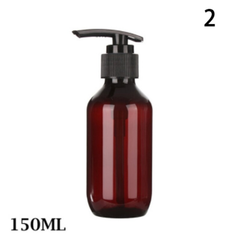 100-500ml Liquid Soap Shower Gel Refillable Bottle Brown Bathroom Shampoo Bottles Wash Hair Conditioner Lotions Press Dispenser