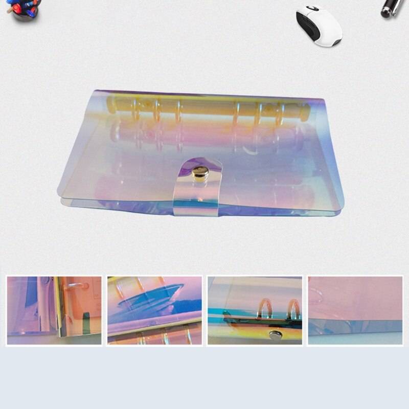 1 Pc 6 Holes PVC Loose Leaf Binder Notebook Notepad Sketchbook Business Journal Agenda Stationery School Office Supplies