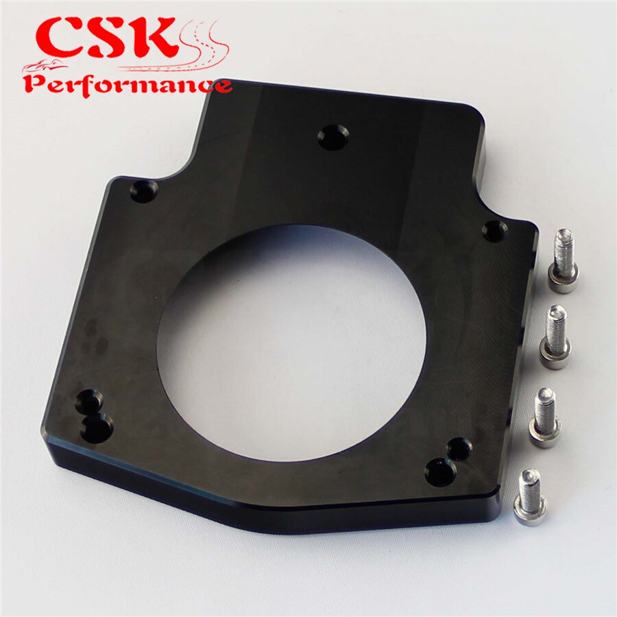 Til 92mm gasspjældhus passer til gm gen iii  ls1 ls2 ls6 lsx  ls4 manifold adapterplade bk