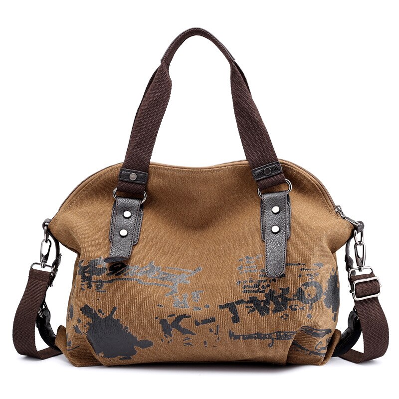Canvas Tassen Voor Vrouwen Mode Graffit Toevallige Handtas Grote Capaciteit Canvas Schoudertas Crossbody Tassen 2022 Sac A Main muje: Auburn1