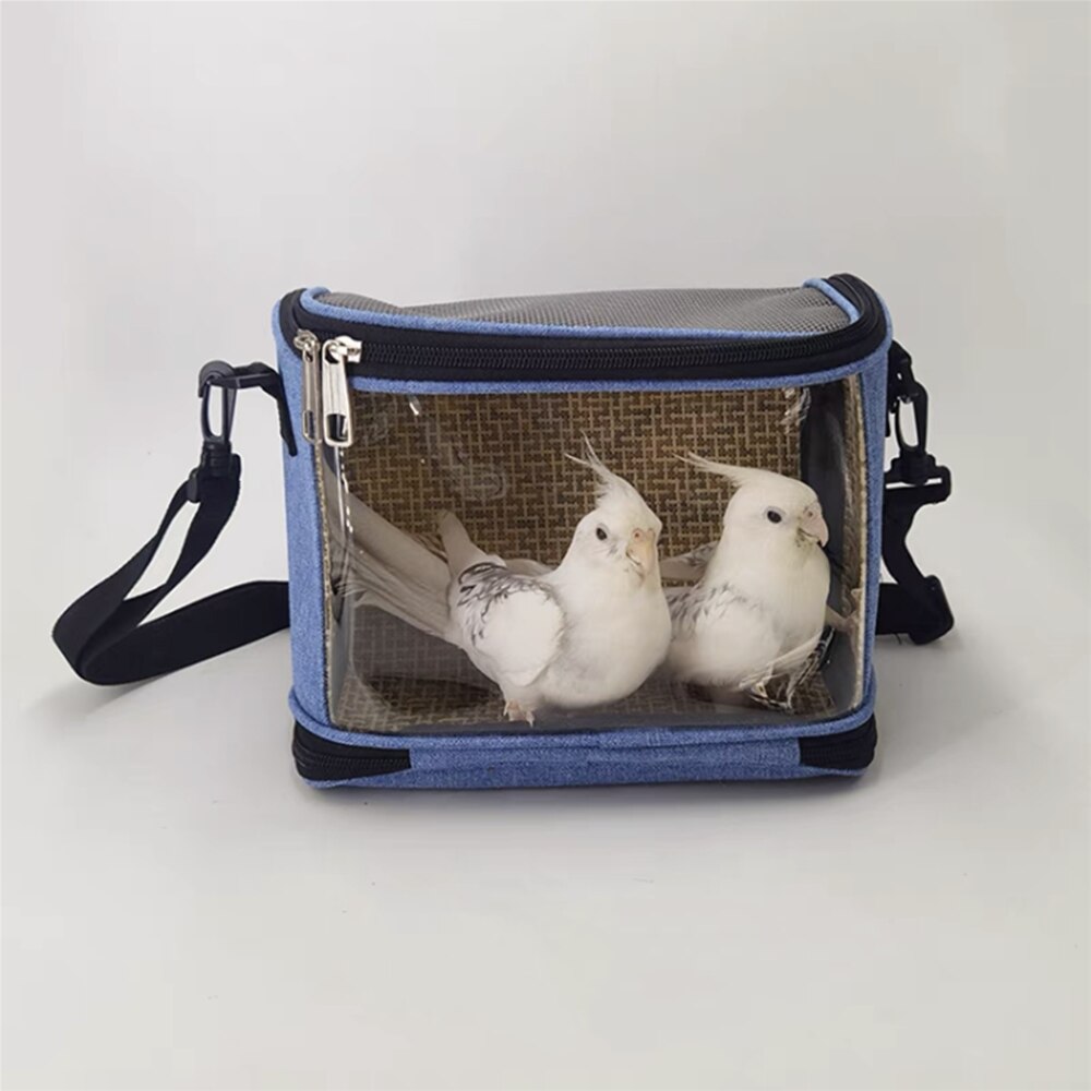 Portable Bird Cage Parrot Carrier Lightweight Breathable Travel Bag for Hamster Squirrel Sugar Gliders Transport Pet Accessorie