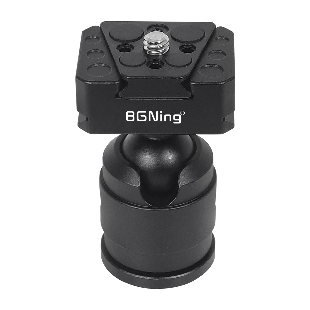 DSLR-Kamera Stativ Kugelkopf mit 1/4 Gewinde Kalt schuh halterung V-Anschluss Schnell wechsel platte für Füll licht Mikrofonst änder maximale Belastung 12kg: Weiß