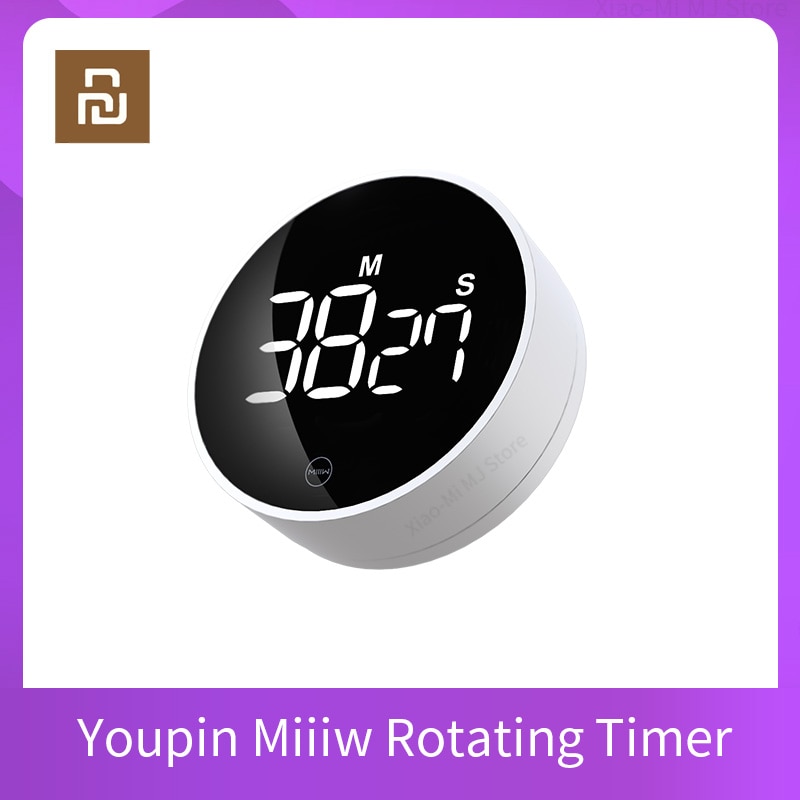Youpin Miiiw Roterende Timer Verstelbare Sound Helderheid Magnetische Led Digitale Display Draagbare Eenvoudige Keuken Koken Wekker