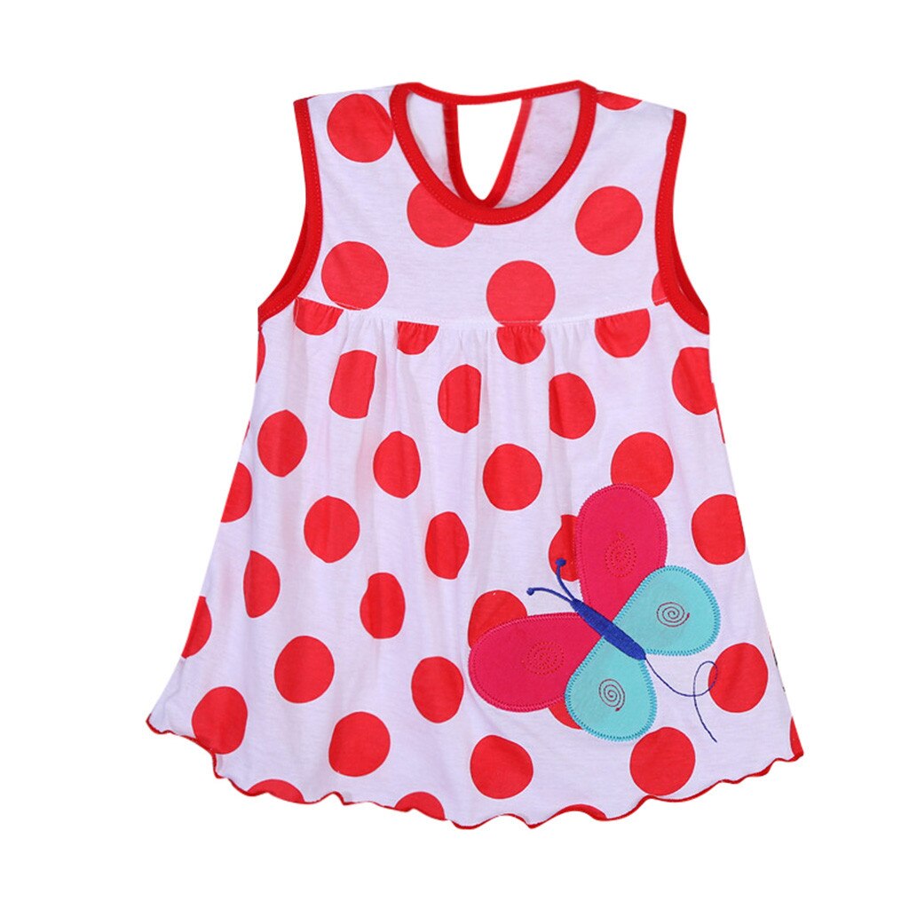 ARLONEE Girl Baby Infant Cartoon Flower Children Dot Floral Tees Dress T-Shirt Vest t Baby Kids Girl Outfits Clothing #18: C