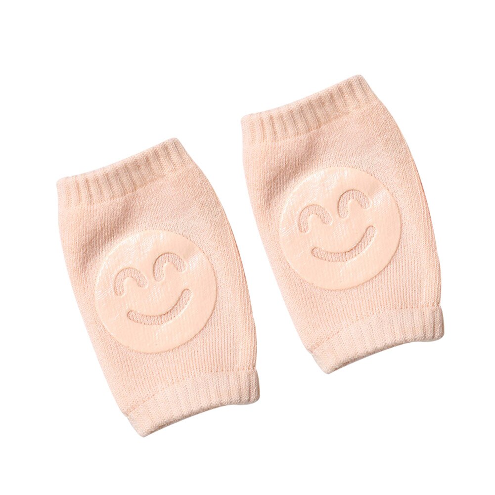 Terry baby socks elbow pads toddler crawling knee pads infants and children knee knee pads smile knee pads: Beige