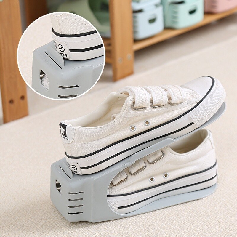 Porte-chaussures rangement pour chaussures Double porte-chaussures, porte-chaussures, porte-chaussures à usage domestique