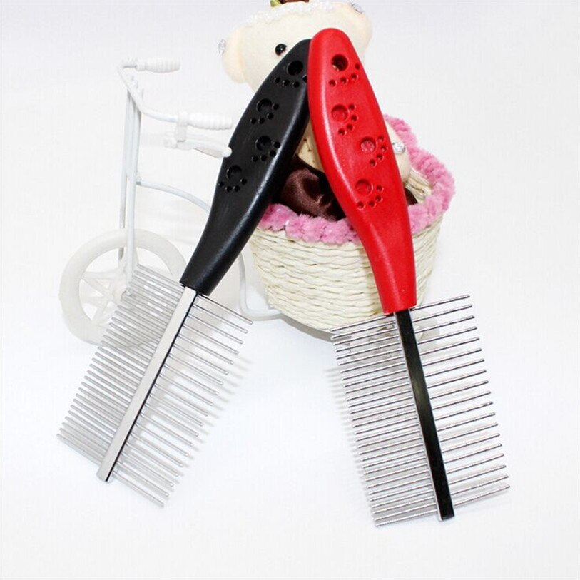 Dog Brush Shedding Flea Stainless Steel Pin Brush Comb For Dogs Cats Antistatic Hairbrush Dog Grooming Tool 40DC19