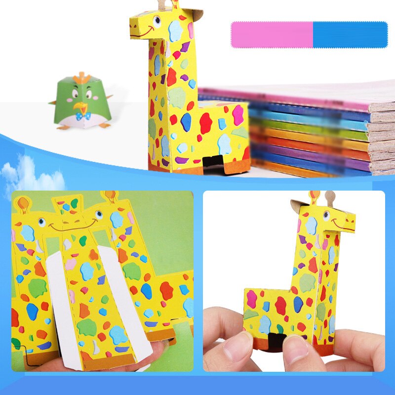 Diy Handgemaakte Model Kids Handcraft Drie-Dimensionale Puzzel Kinderen Creatieve Briefpapier Kleurrijke Origami Educatief Speelgoed