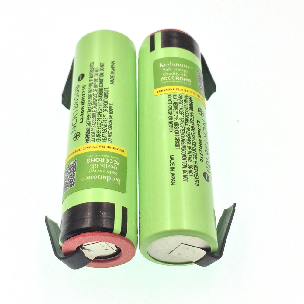 Original NCR18650B 3.7V 3400 mAh 18650 Rechargeable Lithium Battery Suitable for Panasonic Flashlight + DIY Nickel Film