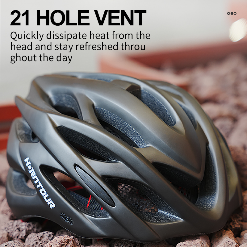 Horntour circunferência da cabeça grande 65cm capacete da bicicleta equitação luz de corrida estrada das mulheres dos homens carga ao ar livre luz da cauda casco