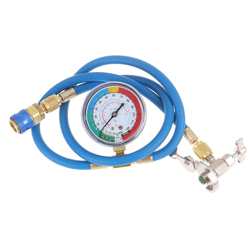 Manguera de refrigerante de medición de recarga de 1,5 m R134a AC HVAC con sistema de calibre