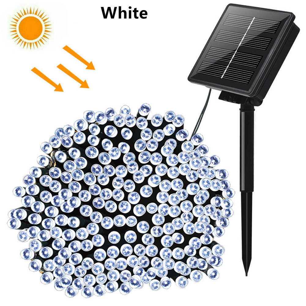 Guirlande solaire LED 7m 50 lumières 8 modèles, guirlande féerique étanche, décorations pour fête de noël et Halloween: ROSE