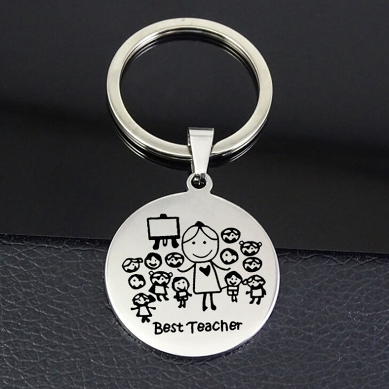 Edelstahl Keychain Lehrer Thanksgiving Teacher'S Tag Lehrer Edelstahl Schmuck Student Senden Lehrer