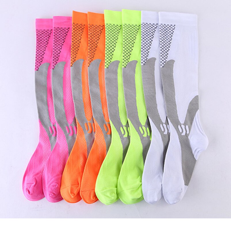 Chaussettes de course à pied respirantes unisexes avec motif