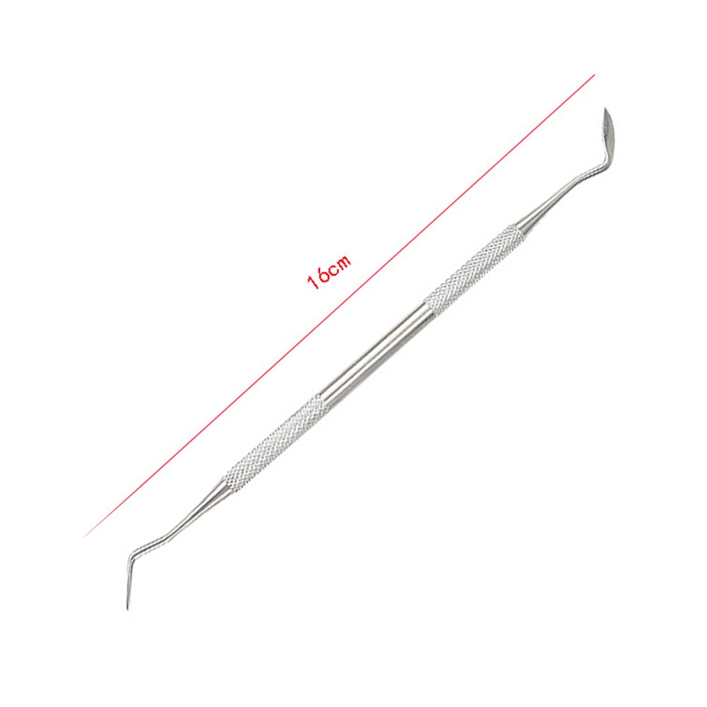 Limpiador de dientes de hoz para dentista, herramienta Dental de acero inoxidable para cuidado Dental, doble extremo, con sonda de anzuelo, explorador higiene