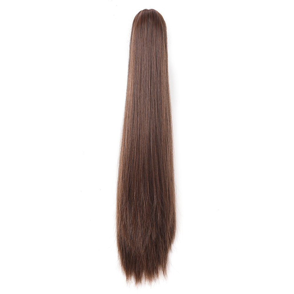 Cauda de pônei reta longa para mulheres, extensão de rabo de cavalo para meninas, cabelo sintético macio natural de alta qualidade, 20 in: 4/30HL