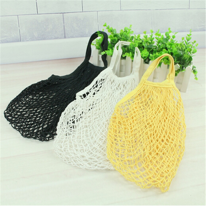 1PC grand filet chaîne sac à provisions réutilisable épicerie coton sac Protection de l'environnement main Totes pliable