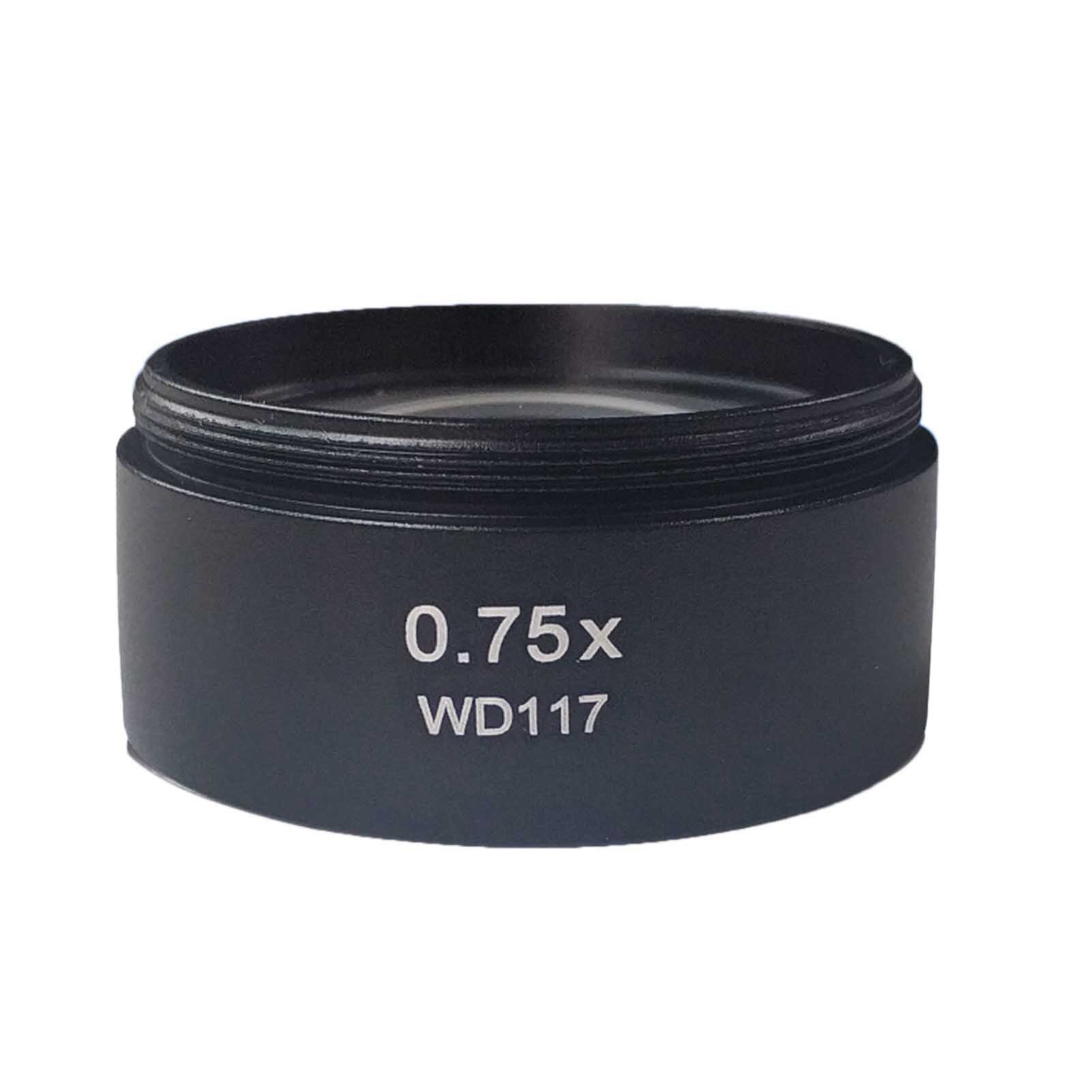 Stereo Microscope 0.3X 0.5X 0.75X 1.5X 2X Auxiliary Objective Barlow Lens 48mm: 0.75X