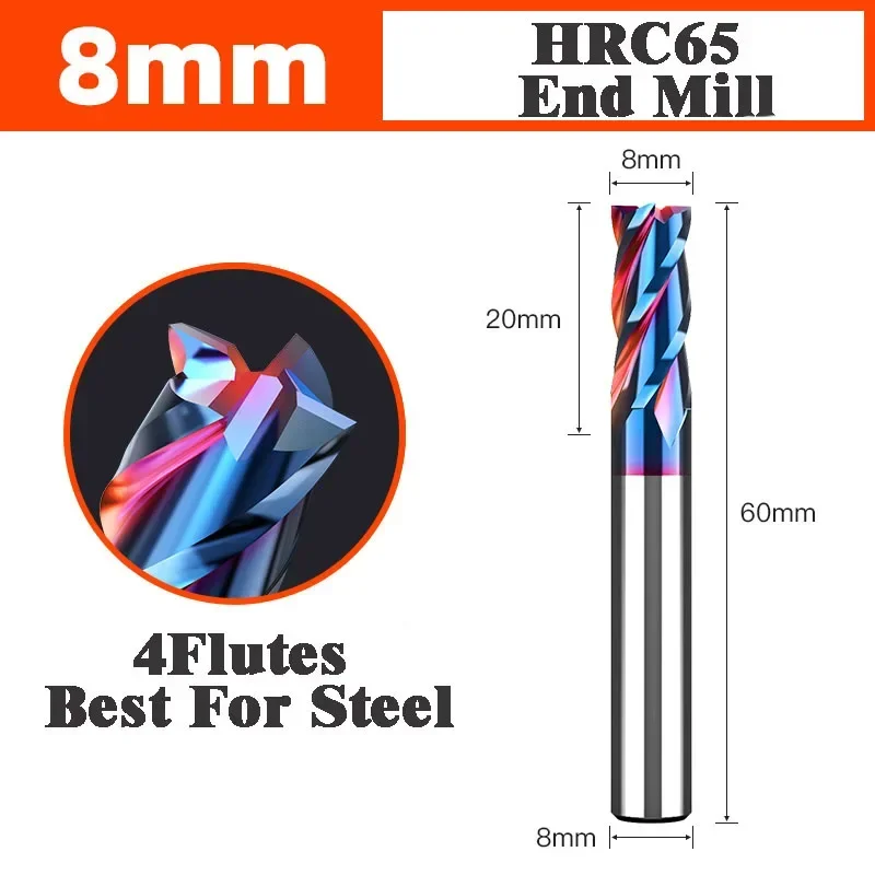 Fräser Legierung Beschichtung Wolfram Stahl Werkzeug Cnc Bearbeitung Hrc65 Schaftfräser Fräser Kit Fräsen Maschine Werkzeuge: 32mm