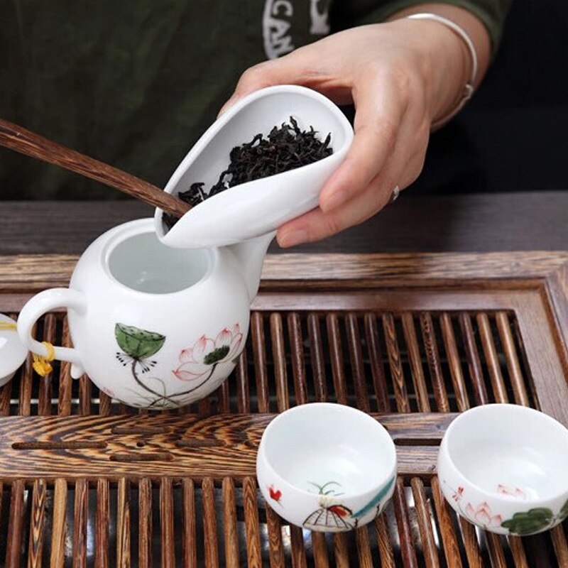 Hvid porcelæn cha he * te præsentation fartøj kung fu. te tilbehør