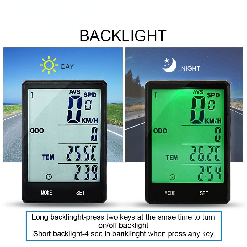 CX-9 Bike Computer Bicycle Speedometer Wireless Wired Bicycle Odometer Speedometer Cycling Stopwatch 2.8 inch giant screen