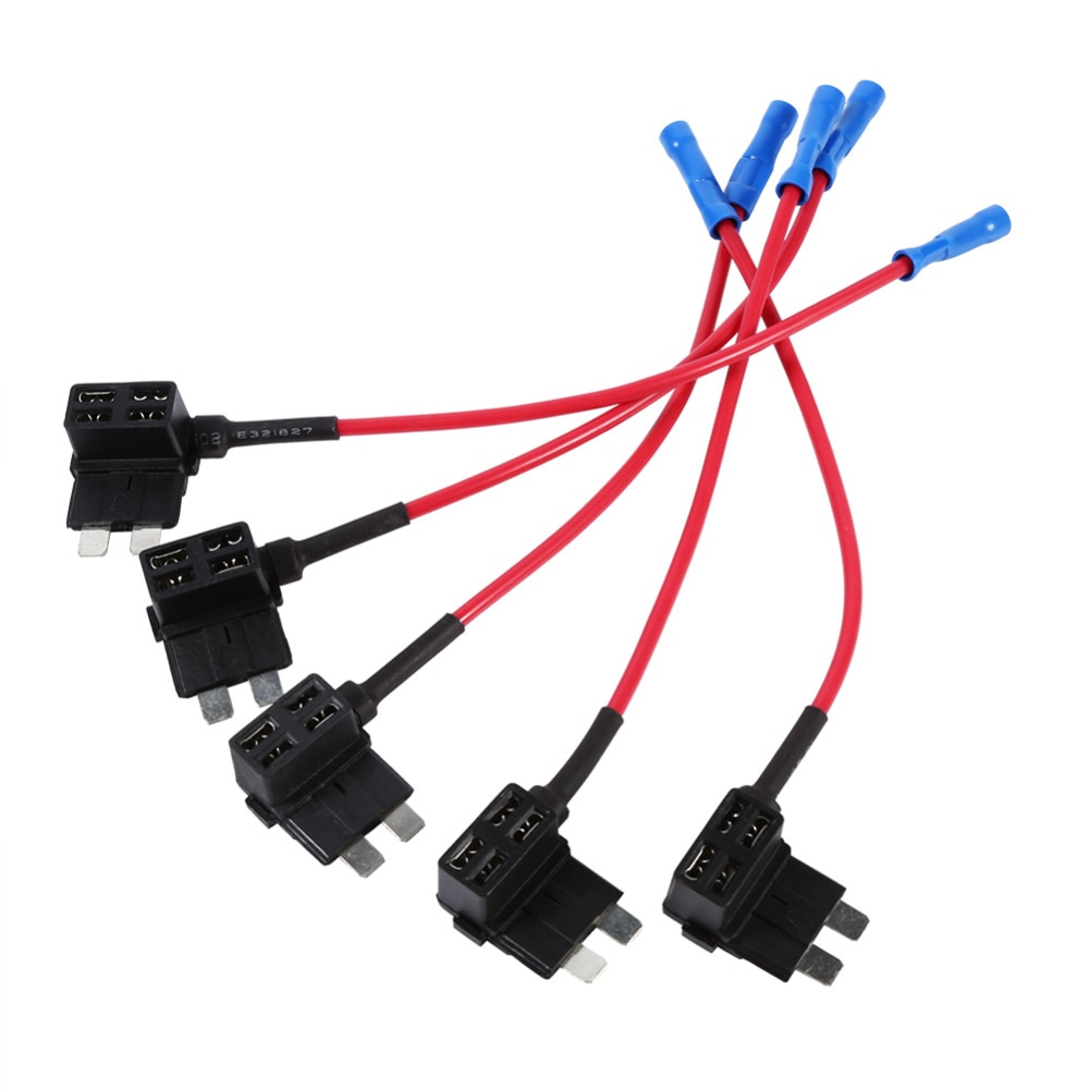 5 Pcs Car Add-A-Circuit Fuse Tap Adapter Holder Low Profile APS ATT Blade Fuse Boxe Holder ATO ATC Car Accessories