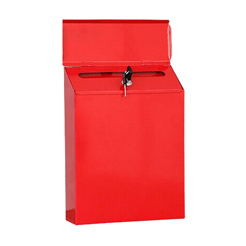1Pcs Modern Mailbox Comment Letter Deposit Suggestion Box Secured Payments Key Paperwork Secure Postbox Decor