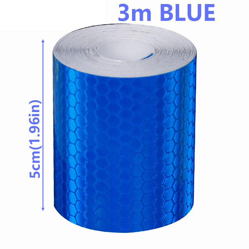 Reflecterende waarschuwingstape motorfiets veiligheidswaarschuwingstape rasterreflector reflecterende sticker accessoires auto styling sticker: WHITE