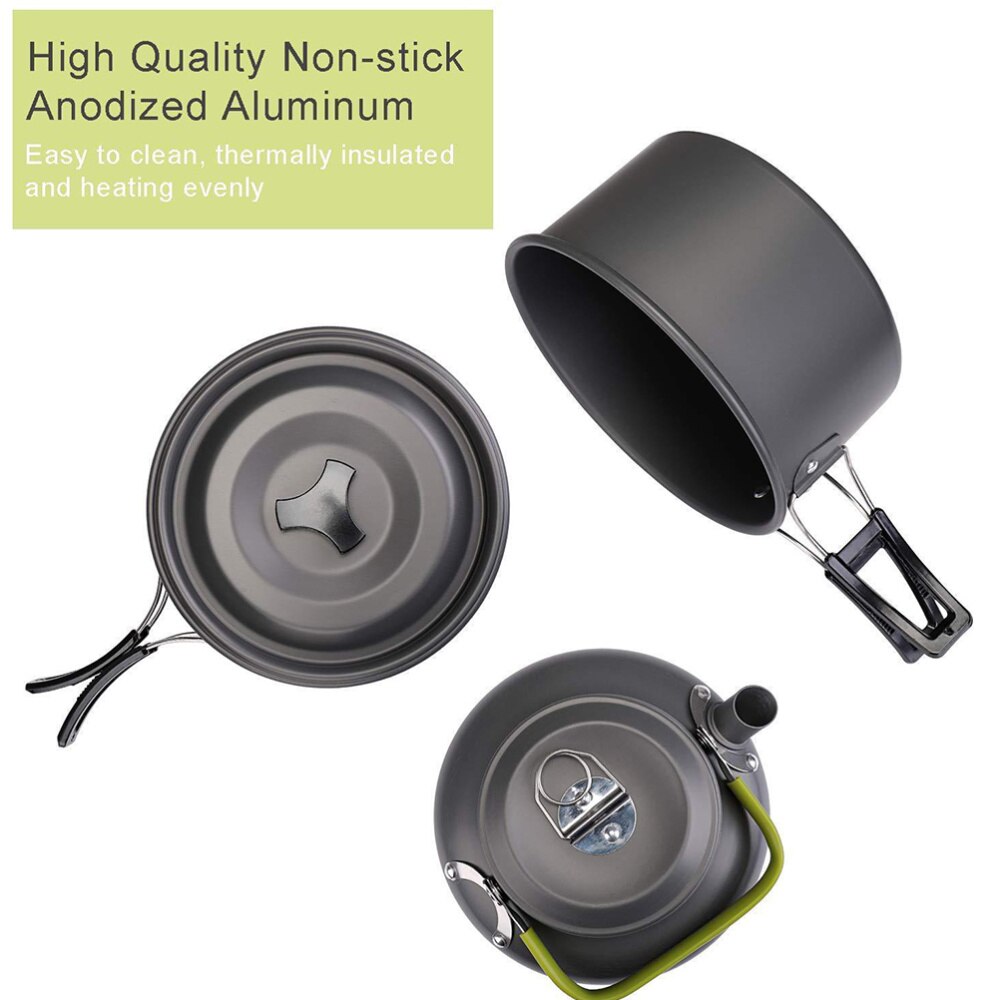 1 Set Practical Cooking Pot Aluminium Alloy Cooking Utensil Folding Cookware