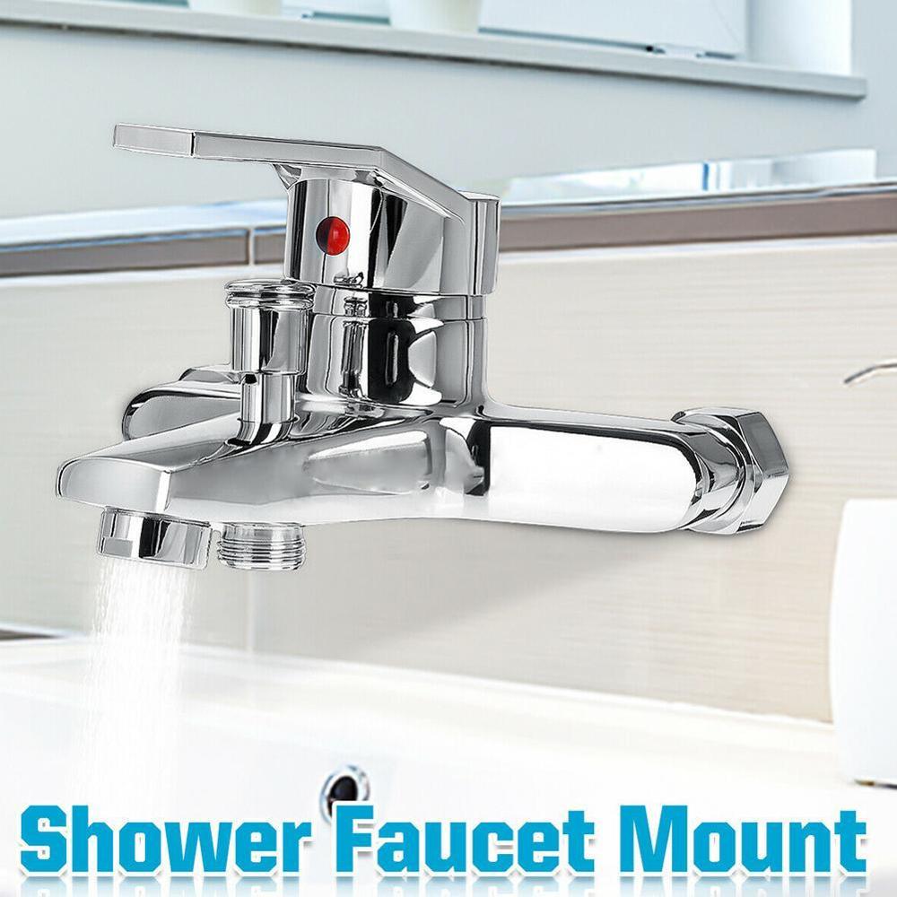Wall Mounted Bathtub Faucet Waterfall Bath Faucet Brass Chrome Finish Bath Shower Mixer and Cold Water Mixer