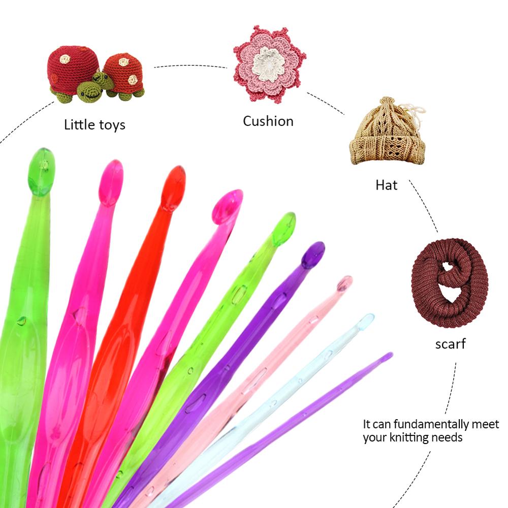 Ścieg dzianinowy szydełka ABS plastikowe szydełko hak na zaczep plastikowe markery igły dziewiarskie szydełko blokowanie akcesoria robić szycia