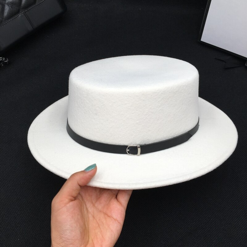 Om våren og høsten vinter hvit ull liten lue fasjonable europa og usa aristokratisk fedora