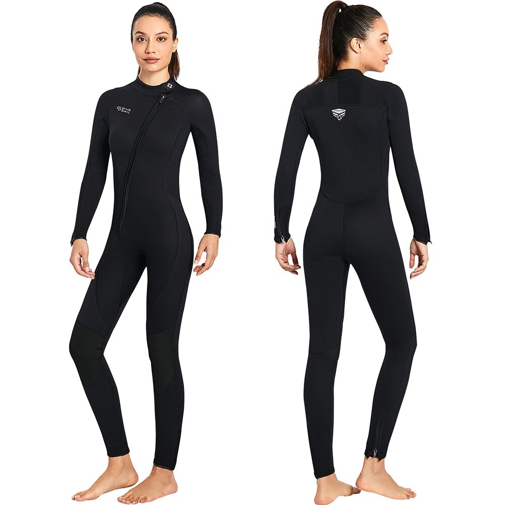 DIVE SAIL 3mm Neoprene Wetsuits Swimwears Diving Suits Long Sleeves Women Ladies One Piece Surf Snorkeling Surfing Swimsuit