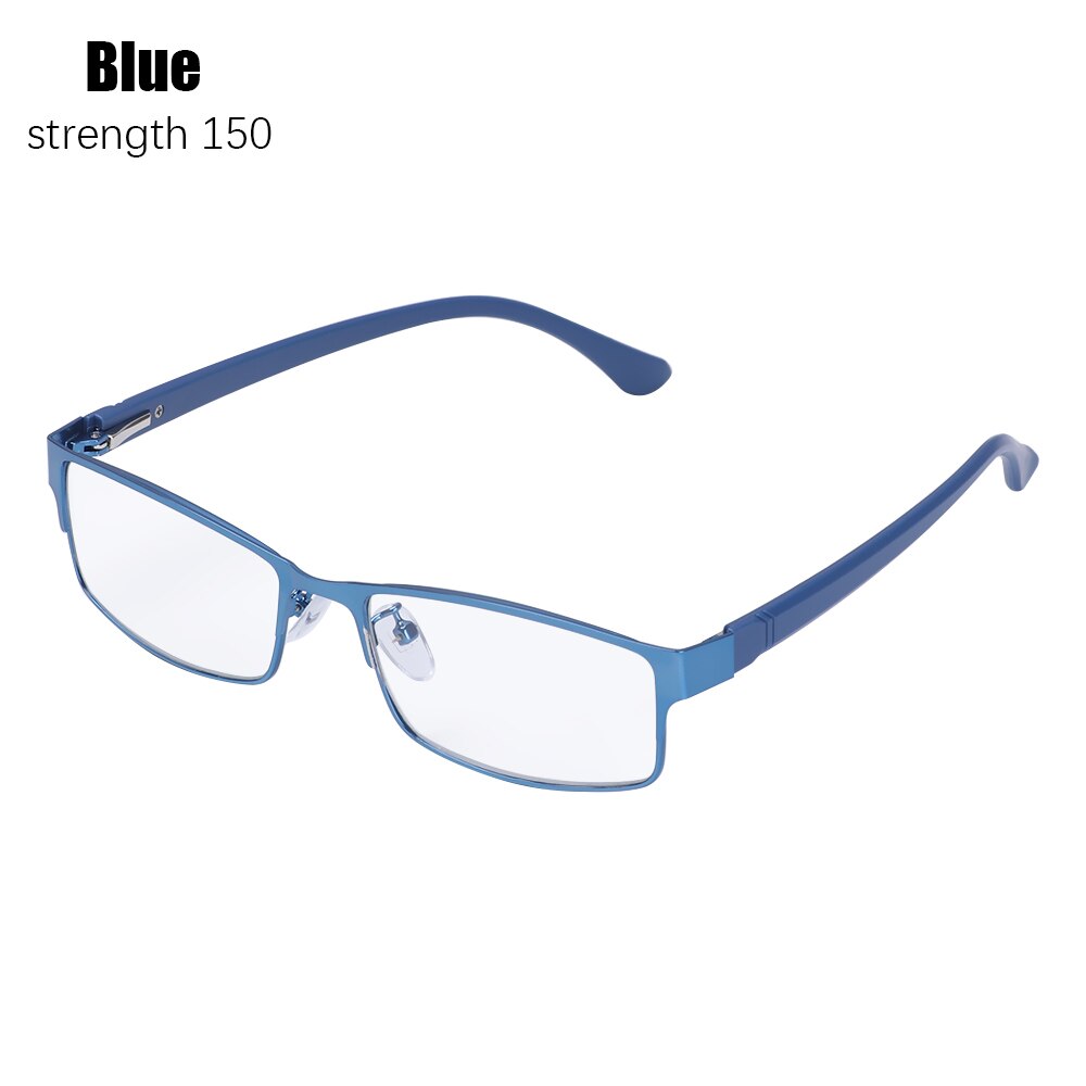 neue herren Geschäft Lesebrille Titan Legierung Rahmen Männlichen Hyperopie Brillen flexibel Tragbare Gläser: Blau 150