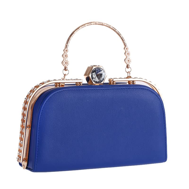 Vrouwen Handtassen Casual PU Avondtasje Dag Koppelingen vrouwen Portemonnee Portemonnee Bruiloft Zakken Kristal Vrouwelijke Clutch bolsas feminia: Blue
