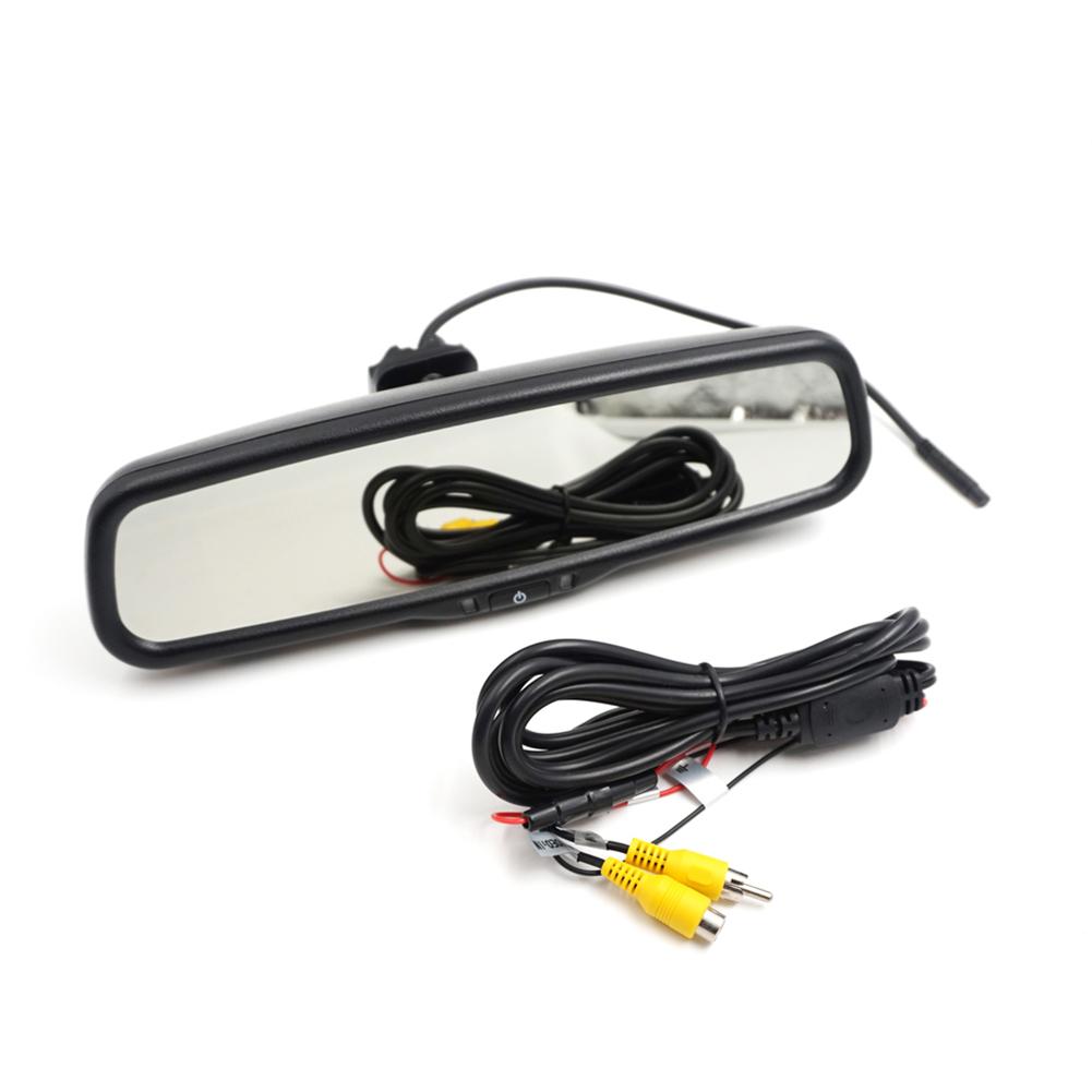 4.3In DC12V Car Rear View Mirror Monitor Display With Bracket Mount PAL/AUTO/NTSC Signal System Support VCD/DVD/TV/GPS