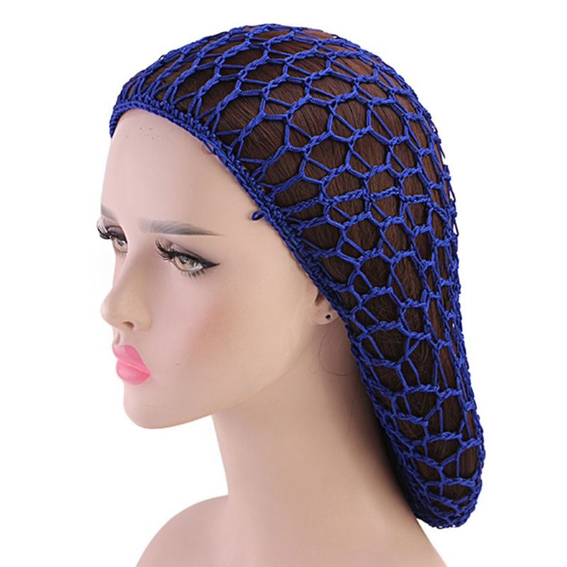 Kvinder håndlavet hæklet hår net snood mesh turban sovehue slouchy strik hue axyd: 4