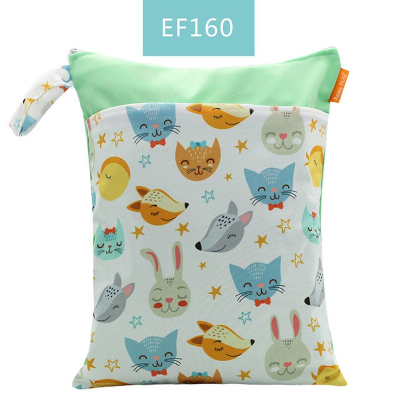 Balleenshiny Gedruckt Kinderwagen Windel Tasche für Mutter Baby Zubehör Wetbag TPU Wasserdichte Lagerung Tasche Kleine nass Tasche Organizer: T6