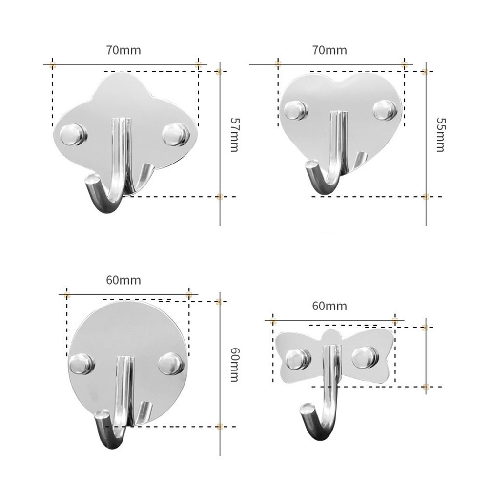 Lekki hak ze stali nierdzewnej darmowym przepychaczem mocny hak 304 łazienka bez gwoździ