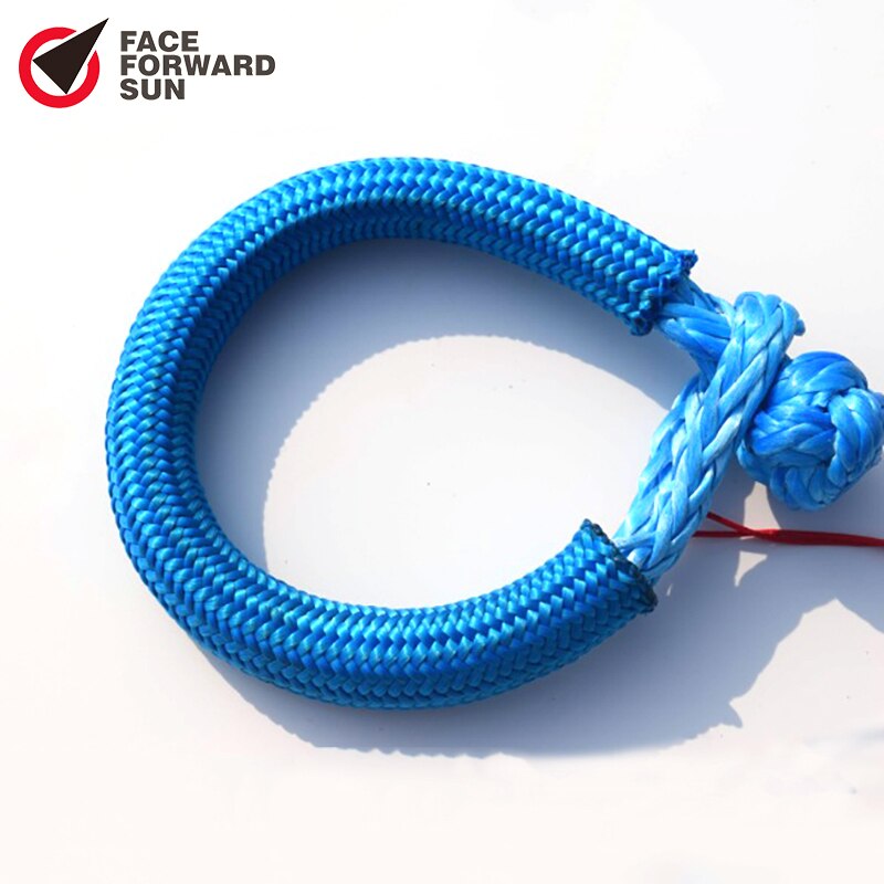 Blue 6mm*80mm Synthetic Shackle,Soft Shackles for Autos,ATV Winch Shackle,UHMWPE Shackle