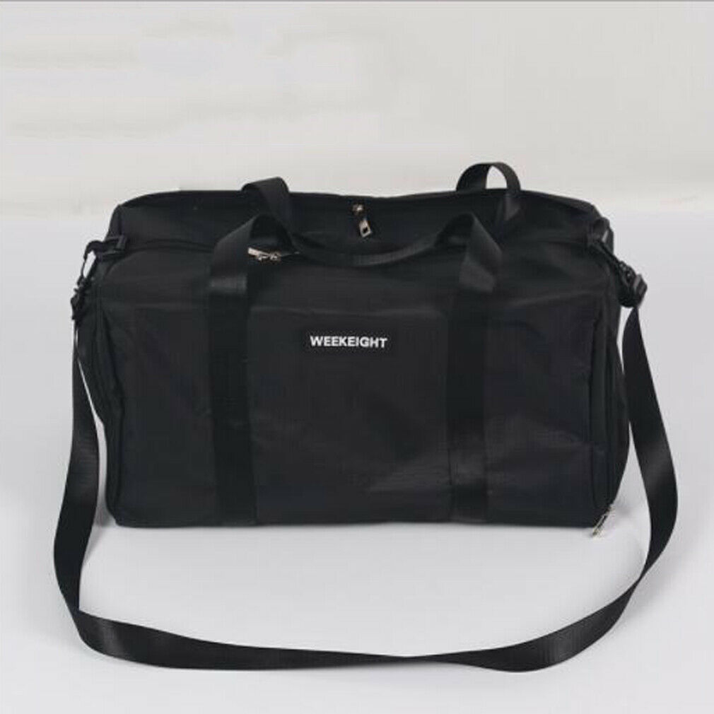 Multifunctional leisure travel bag sports fitness swimming wet and dry separation storage shoulder bag portable duffle bag: Black Size Big