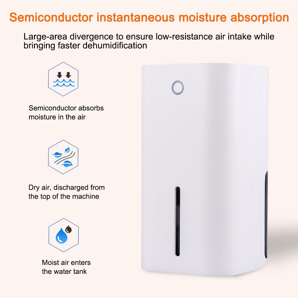 Home Mini Dehumidifier Moisture Absorber Machine Air Purifier for Bedroom Bathroom Basement